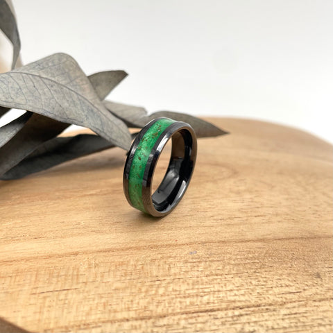 Wide Band Resin Inlay Ring